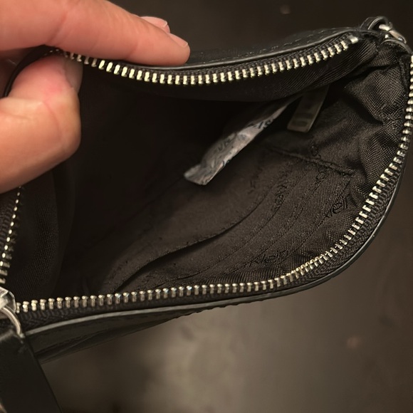 NWOT Calvin Klein black Wristlet with silver hardware - Picture 6 of 7